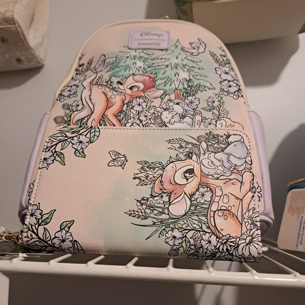 Loungefly Bambi backpack and wallet
